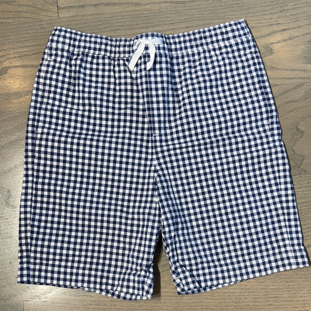 Janie and Jack Blue Checkered Casual Shorts